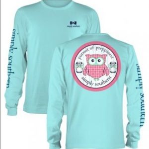 PREPPY OWL LONG SLEEVE TEE BY SIMPLY SOUTHERN